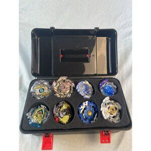 Beyblade Burst Takara Tomy Lot of 8 with Carry Box